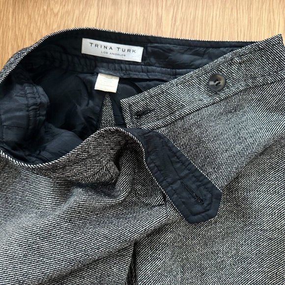 TRINA TURK Los Angeles Gray Wool Silk Blend Pants - Size 6 ($278) - Picture 6 of 6